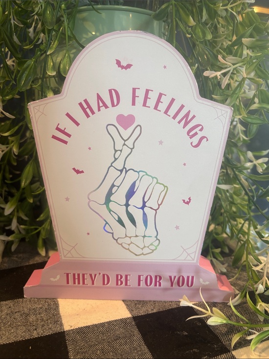 Other - If I Had Feelings Decorative Sign - Pastel Pink & Rainbow